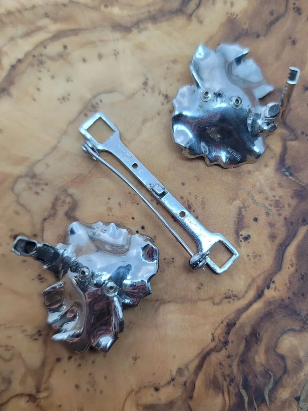 Vintage Pyrite, Pearl & Sterling Duet